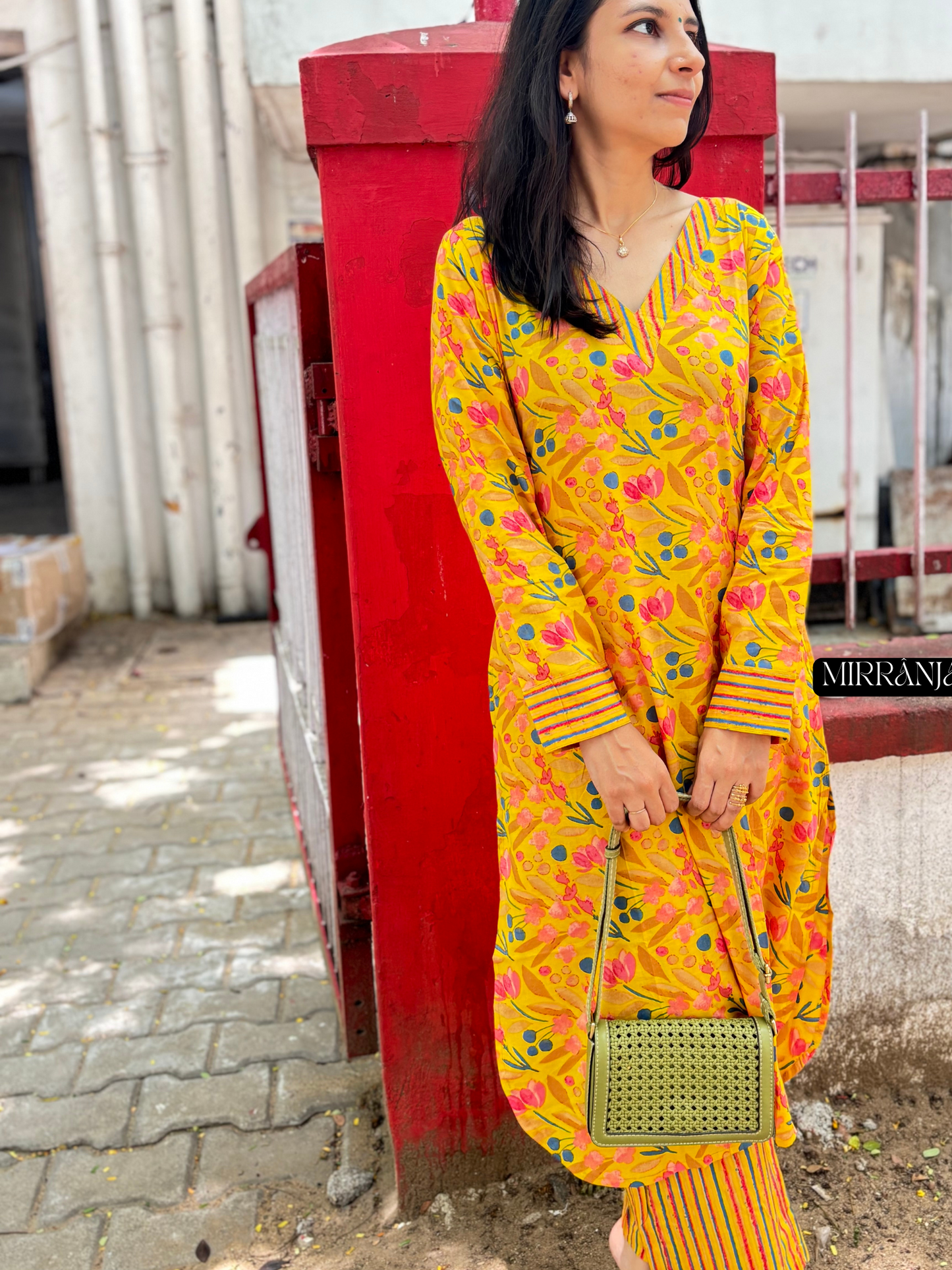 yellow kurta set