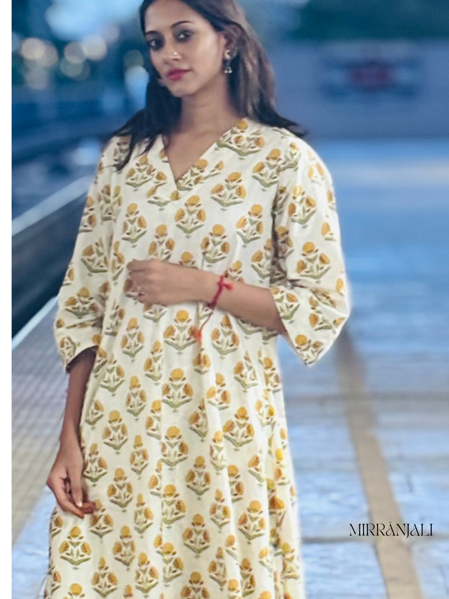 Ivory Mughal Marigold Kurta & Pants
